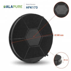 Filtro de carbón Alapure compatible con Gorenje 646779 / AH024