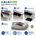 Filtro de carbón Alapure compatible con Bosch 00744075 / 744075 / DHZ5226