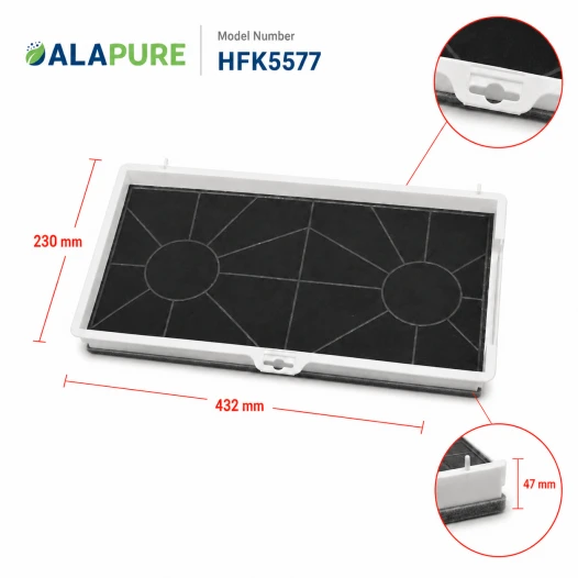 Filtro de carbón Alapure compatible con Neff 00465577 / 465577