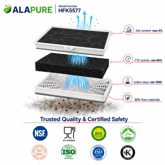 Filtro de carbón Alapure compatible con Neff 00465577 / 465577