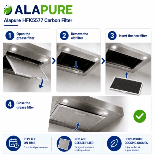 Filtro de carbón Alapure compatible con Neff 00465577 / 465577