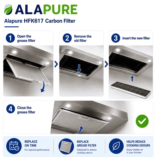 Filtro de carbón Alapure compatible con Neff 00296178 / 296178 / Z5143X1