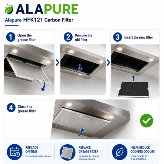 Filtro de carbón Alapure compatible con Bosch 00351210 / 351210 / DHZ5160