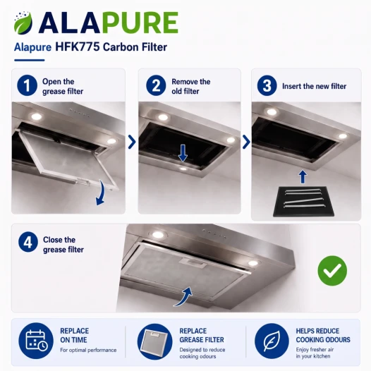 Filtro de carbón Alapure compatible con DeDietrich 74X2375 (2 uds.)