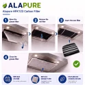 Filtro de carbón Alapure compatible con DeDietrich 71X0704 (2 uds.)