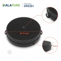 Filtro de carbón Alapure compatible con Falmec 103050091 / N.º 6 (2 uds.)