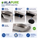 Filtro de carbón Alapure compatible con Falmec 103050091 / N.º 6 (2 uds.)