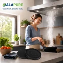 Filtro de carbón Alapure compatible con Falmec 103050091 / N.º 6 (2 uds.)