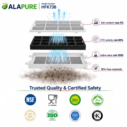 Filtro de carbón Alapure compatible con Balay 00460736 / 460736