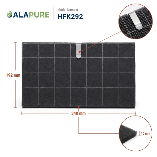 Filtro de carbón Alapure compatible con Whirlpool AMC058 / 482000008330