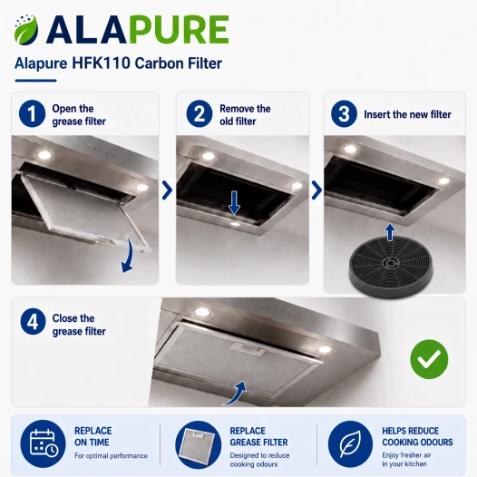 Filtro de carbón Alapure compatible con Glem CR750 (2 uds.)