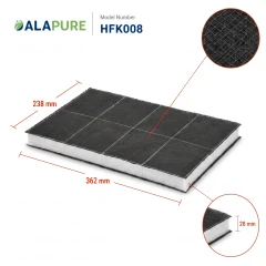 Filtro de carbón Alapure compatible con Bosch 00460008 / 460008