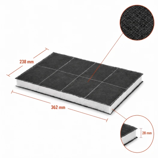 Filtro de carbón Bosch 00460008 / 460008 / DHZ2340