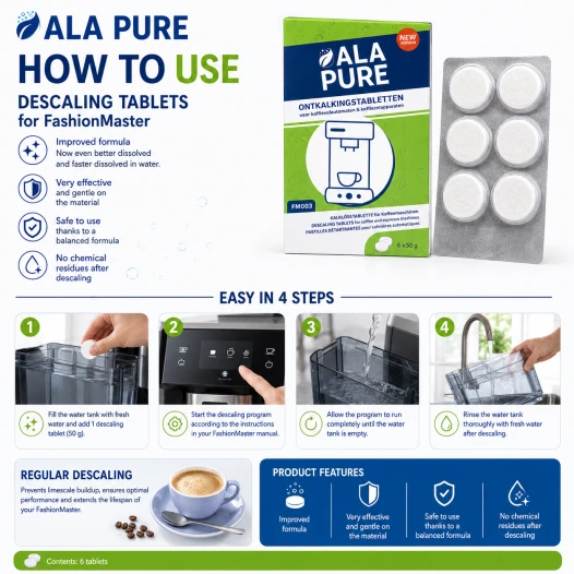Alapure ALA-CMC403, idéntico a las pastillas descalcificadoras de Miele FashionMaster 10711550 / 9285030
