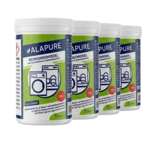 Limpiador para lavadoras Alapure, apto para Gaggenau 00312518 / 00311928 (4 x 200 g)