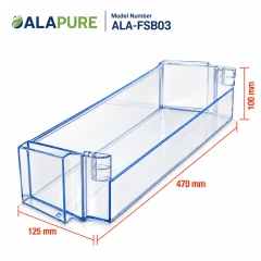 Cubeta para botellas de refrigerador Alapure, adecuada para Bosch 472x121x99 mm / 00744473