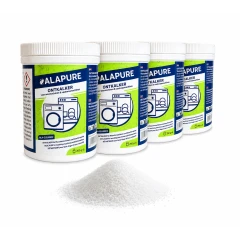 Descalcificador Alapure compatible con Bosch 00312331, apto para lavavajillas y lavadoras (4 x 250 gramos)